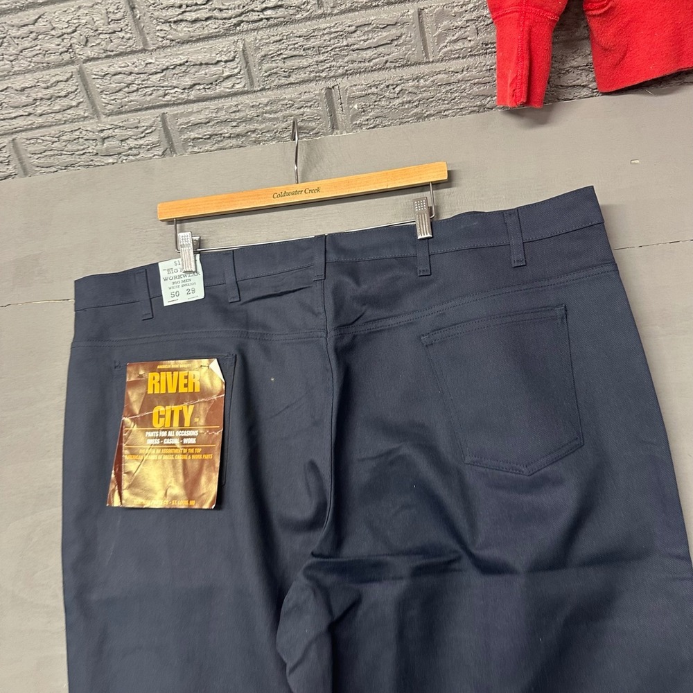 River City‎ Big Men Workwear Navy Blue Straight Leg Pants 50x29 NWT 4221